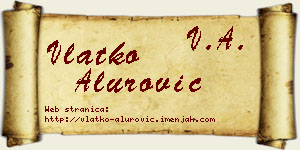 Vlatko Alurović vizit kartica